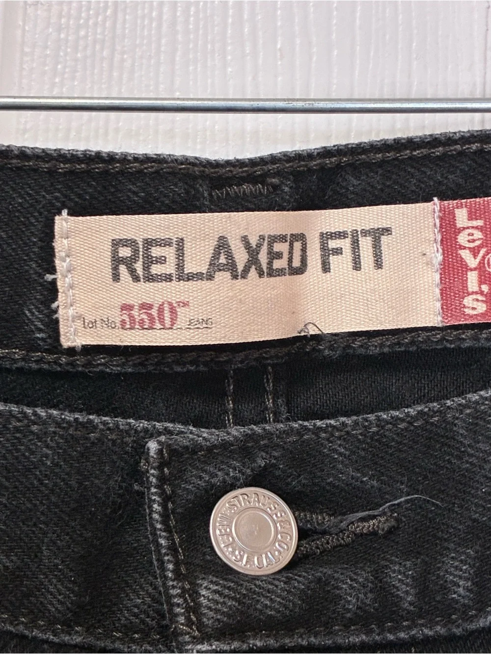 Vintage Levi's 550 Relaxed Fit Black Denim Jeans Mens 36x30 Made In Mexico